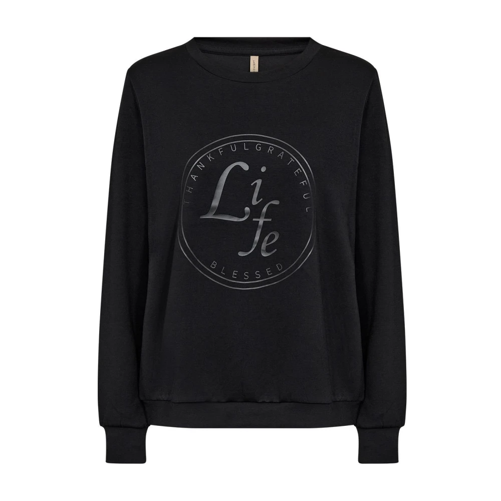 Soyaconcept Casual sweater met ronde halslijn Black Dames