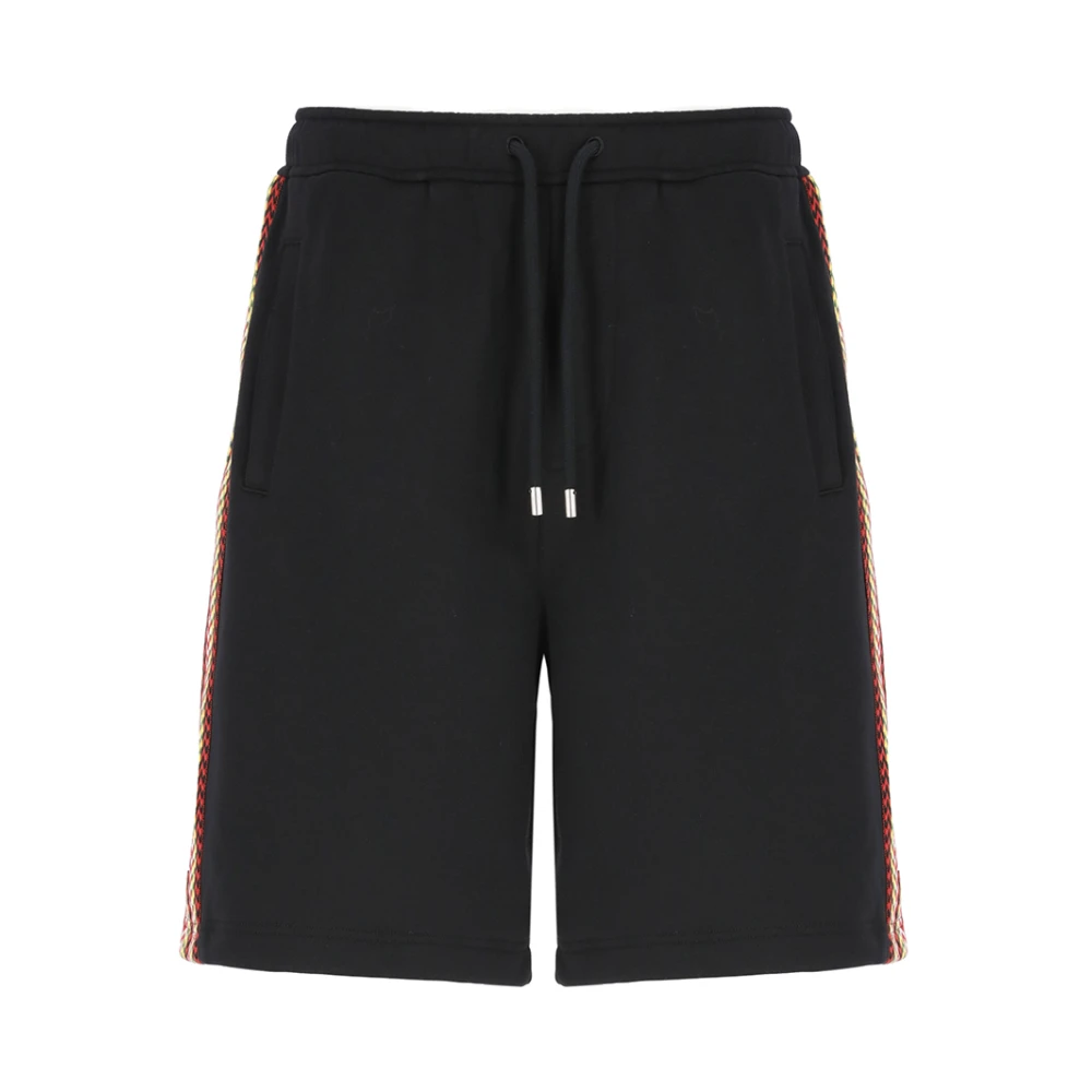 Lanvin Zwarte Bermuda Shorts van Katoen met Elastische Taille Black Heren