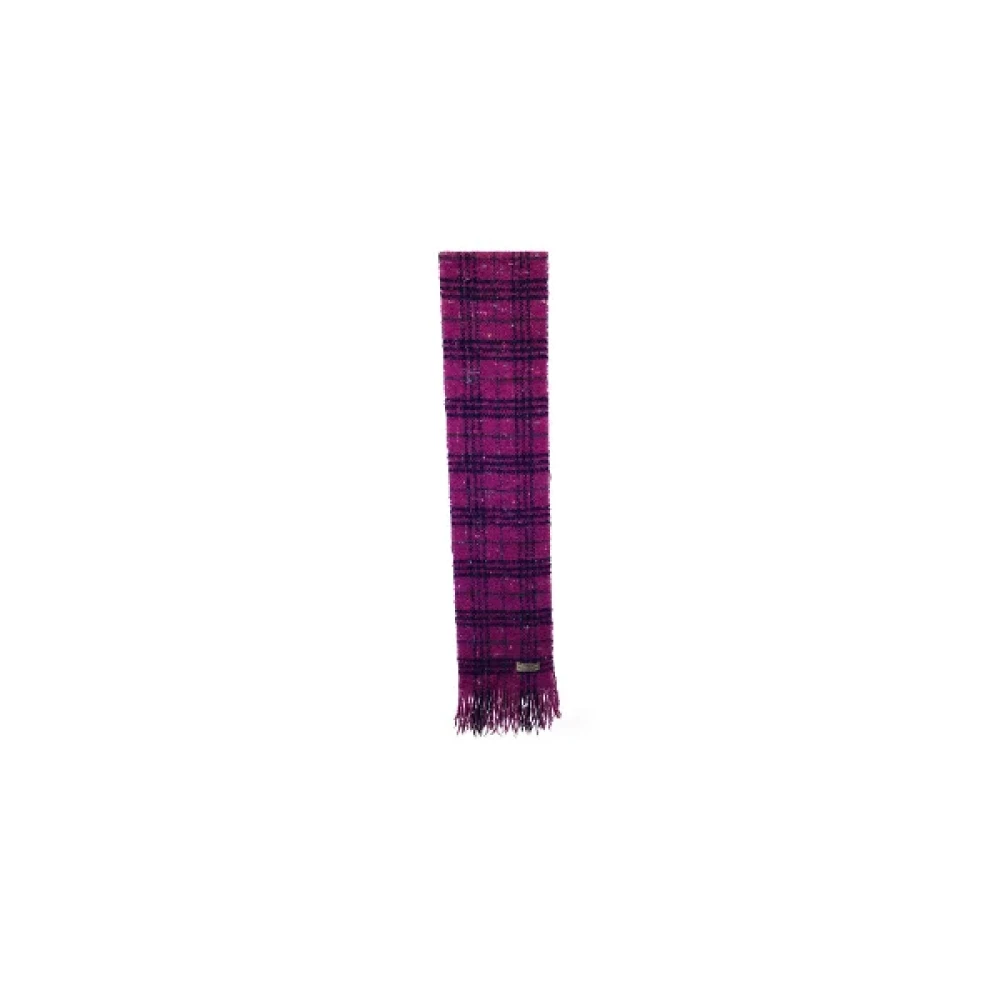 Burberry Vintage Pre-owned Wool scarves Purple Dames