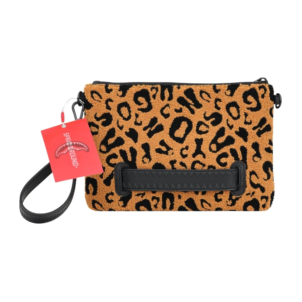 Sprayground Cheetah Chenille Beige Clutch Tas Beige Dames
