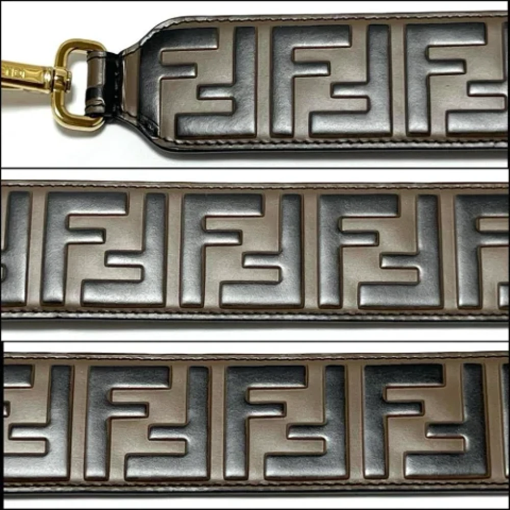 Fendi Vintage Pre-owned Leather home-office Brown Dames
