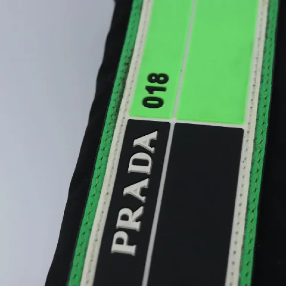Prada Vintage Pre-owned Nylon clutches Black Dames