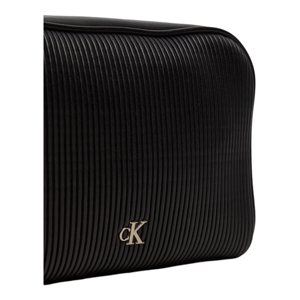 Calvin Klein Zwarte rits polyurethaan dames tas Black Dames