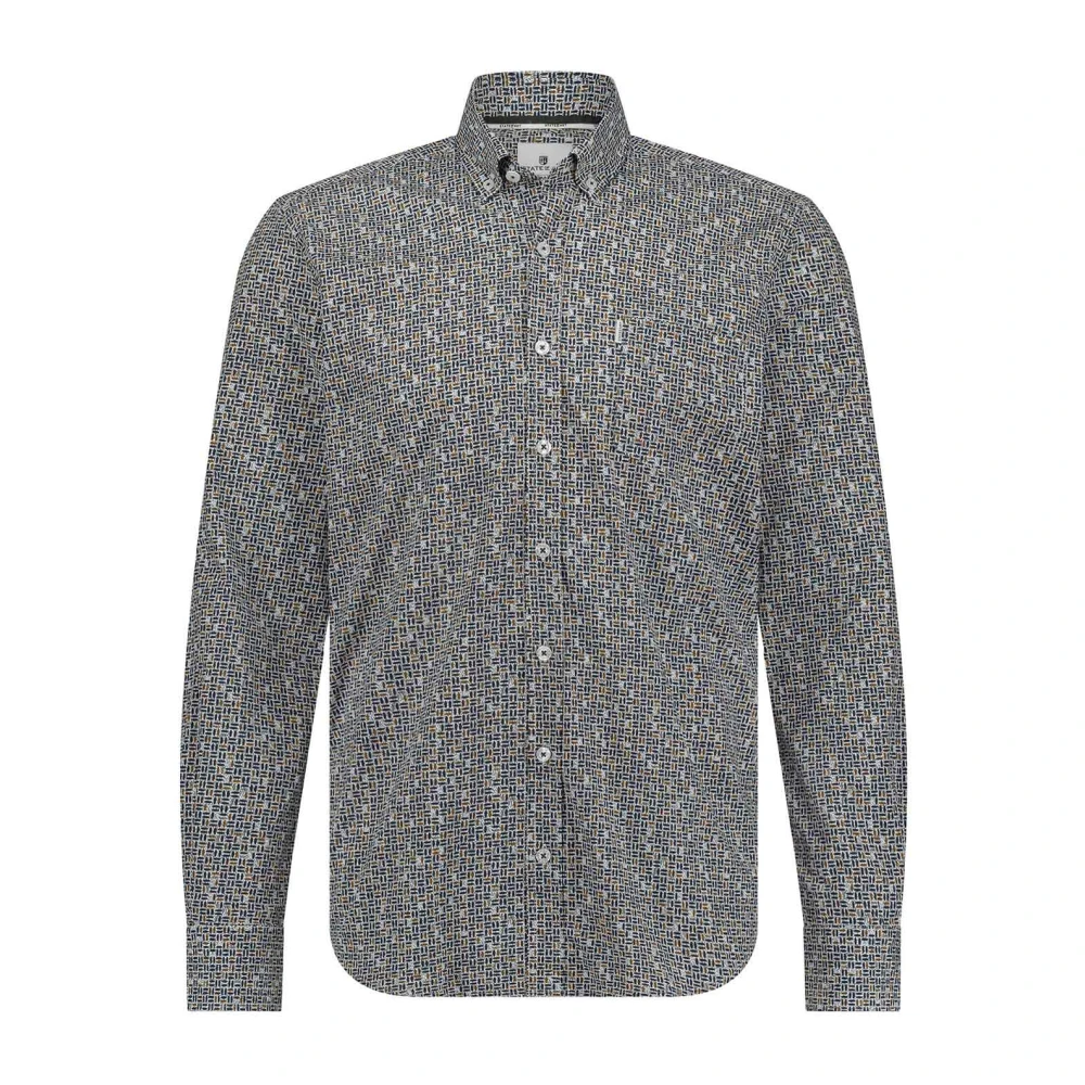 State of Art Casual Blauw Overhemd Blue Heren