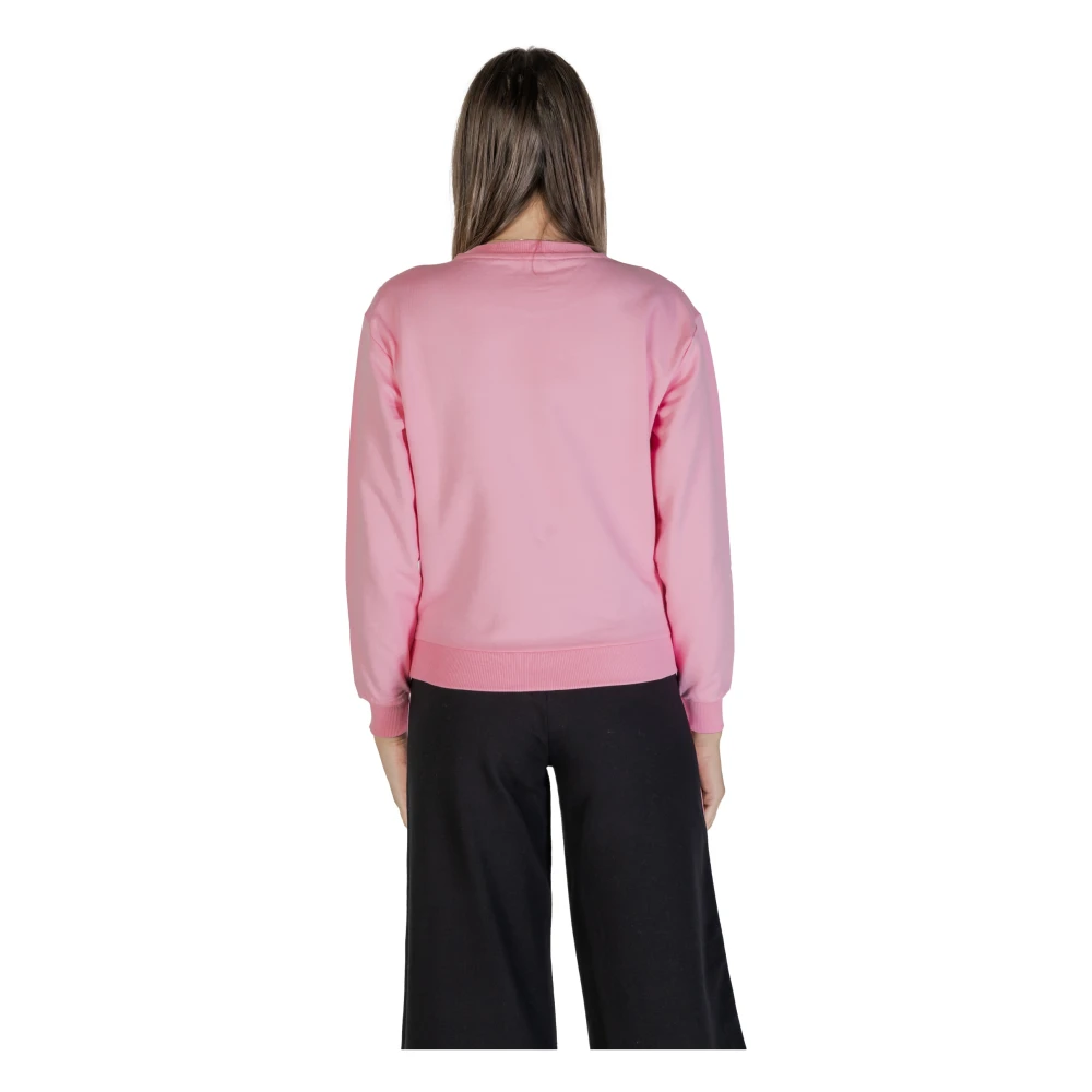 Moschino Herfst Winter Dames Hoodless Sweatshirt Pink Dames