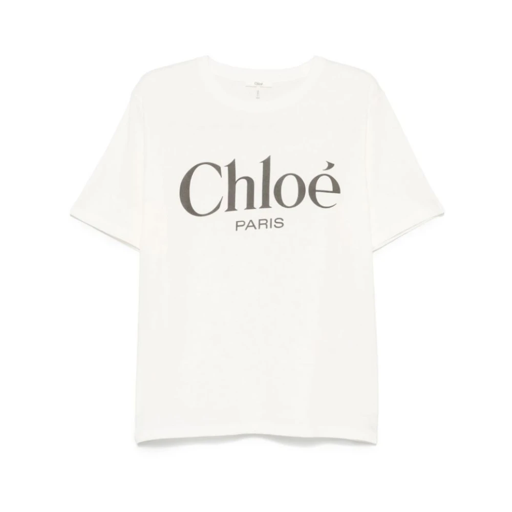 Chloé Witte T-shirts en Polos White Dames