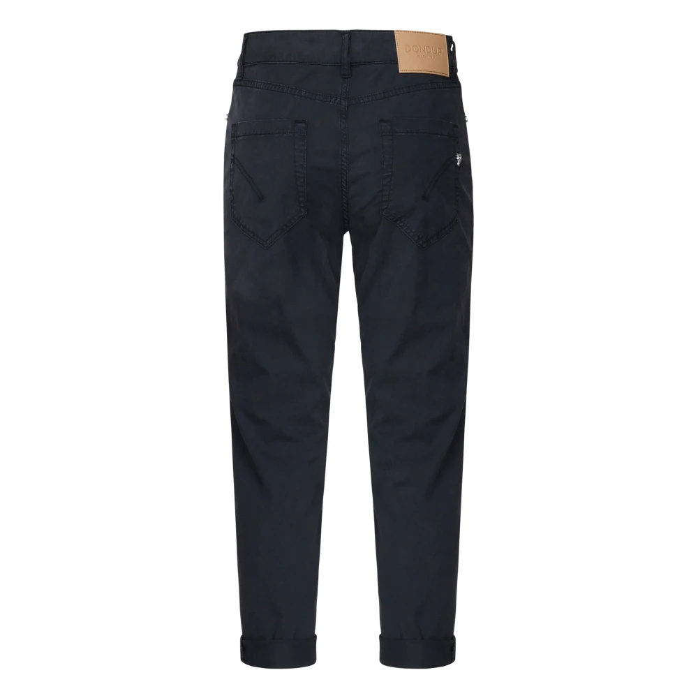 Dondup Zwarte Loose Fit Jeans met Juweelknoop Black Dames