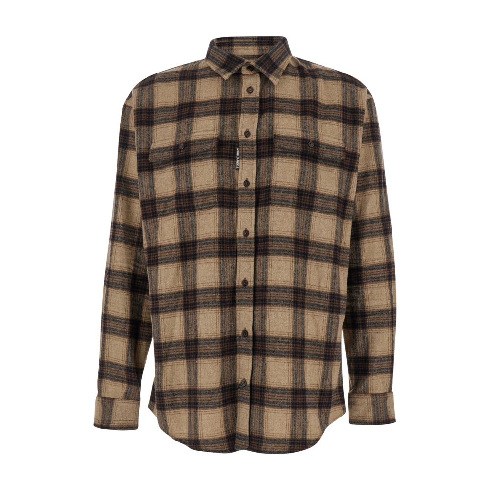 Dsquared2 Stijlvolle Herenshirts Collectie Brown Heren