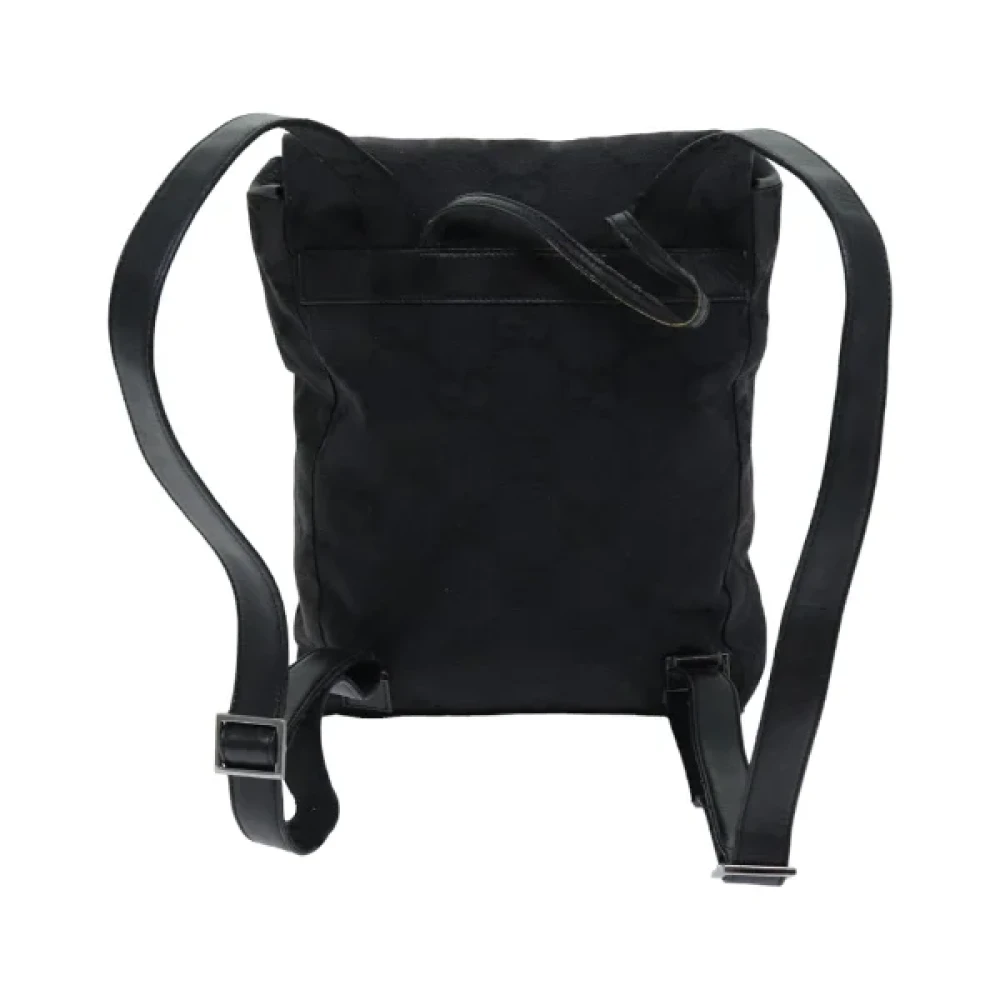Gucci Vintage Pre-owned Canvas backpacks Black Dames