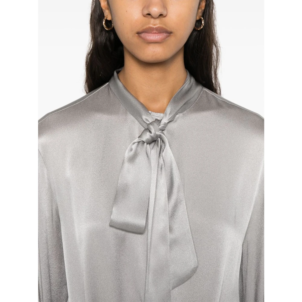 Semicouture Grijze Zijde Blend Elegante Jurk Gray Dames