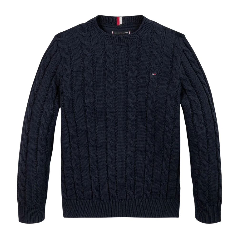 Tommy Hilfiger Blå Stickad Tröja Barn Pojkar Blue, Pojke