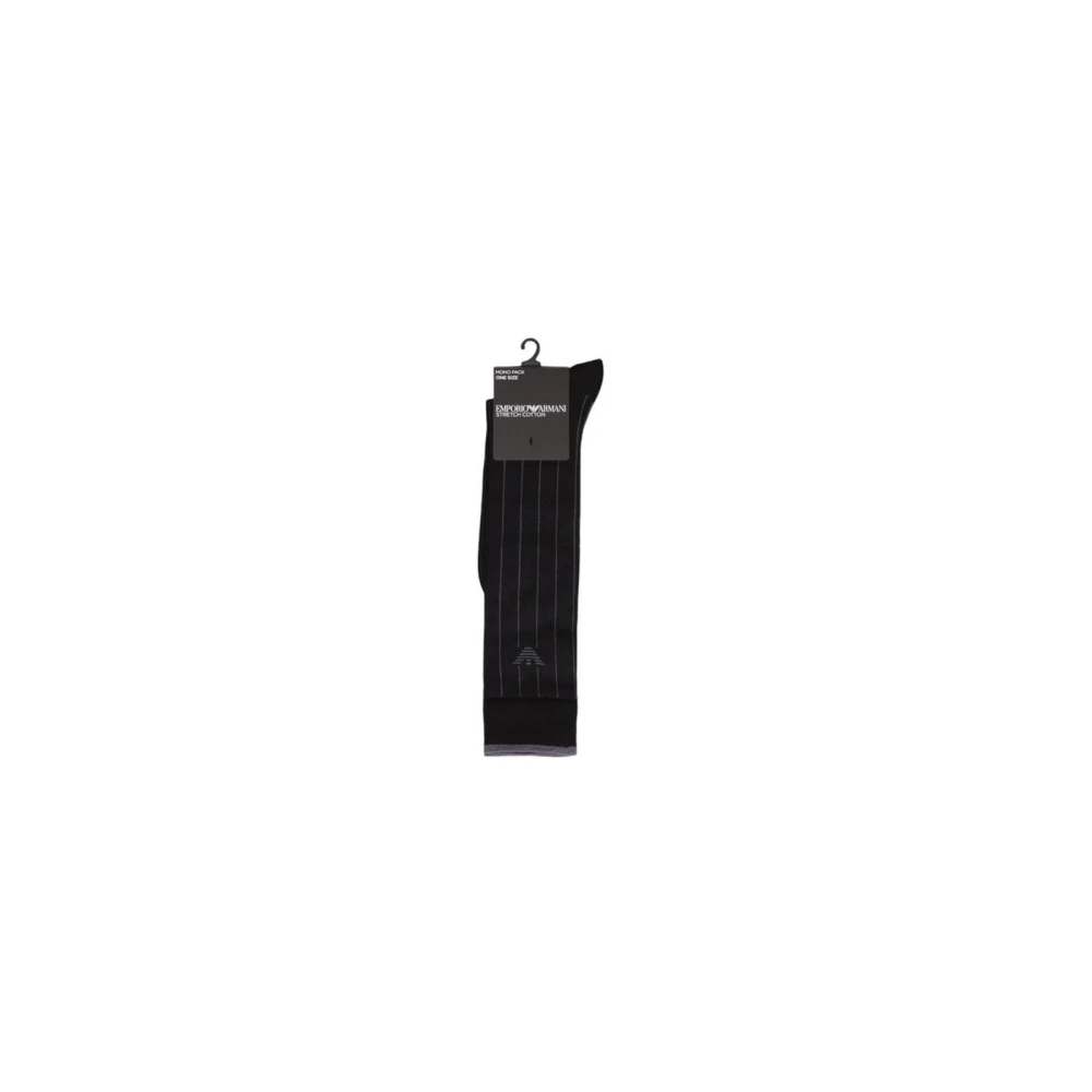 Emporio Armani Zwarte Katoenen Jurk Sokken Black Heren