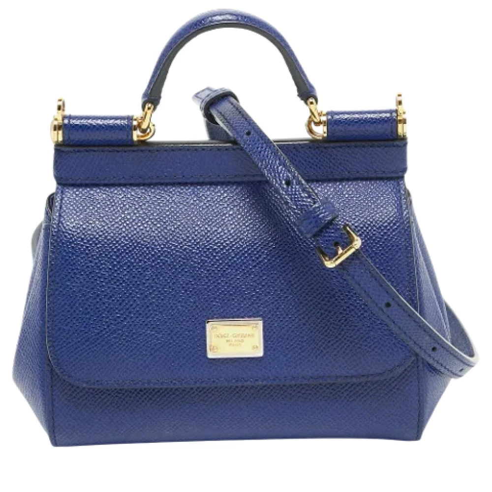 Dolce & Gabbana Pre-owned Leather handbags Blue Dames