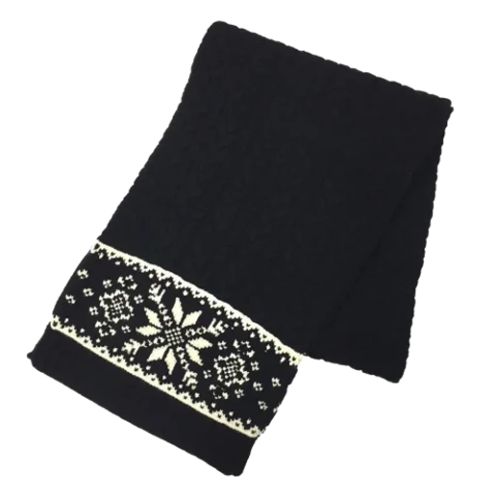 Ralph Lauren Pre-owned Wool scarves Black Dames