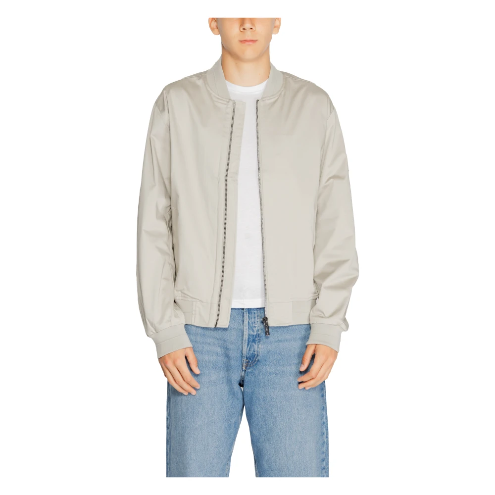 Calvin Klein Men's Gray Stretch Hero Jacket, Bomber Jackets, 2XL, Jackets