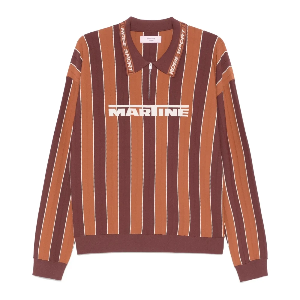 Martine Rose Bruine Logo Polo Shirt Brown Heren