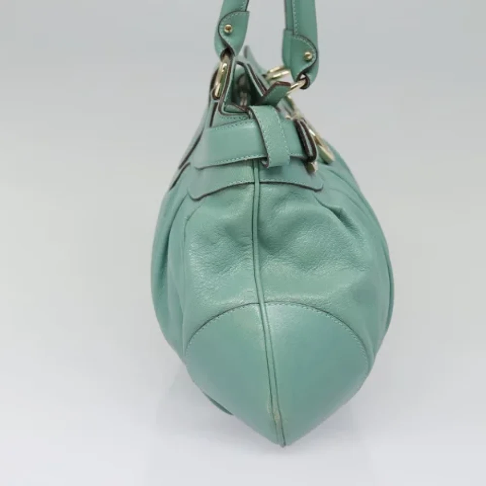 Salvatore Ferragamo Pre-owned Leather handbags Green Dames