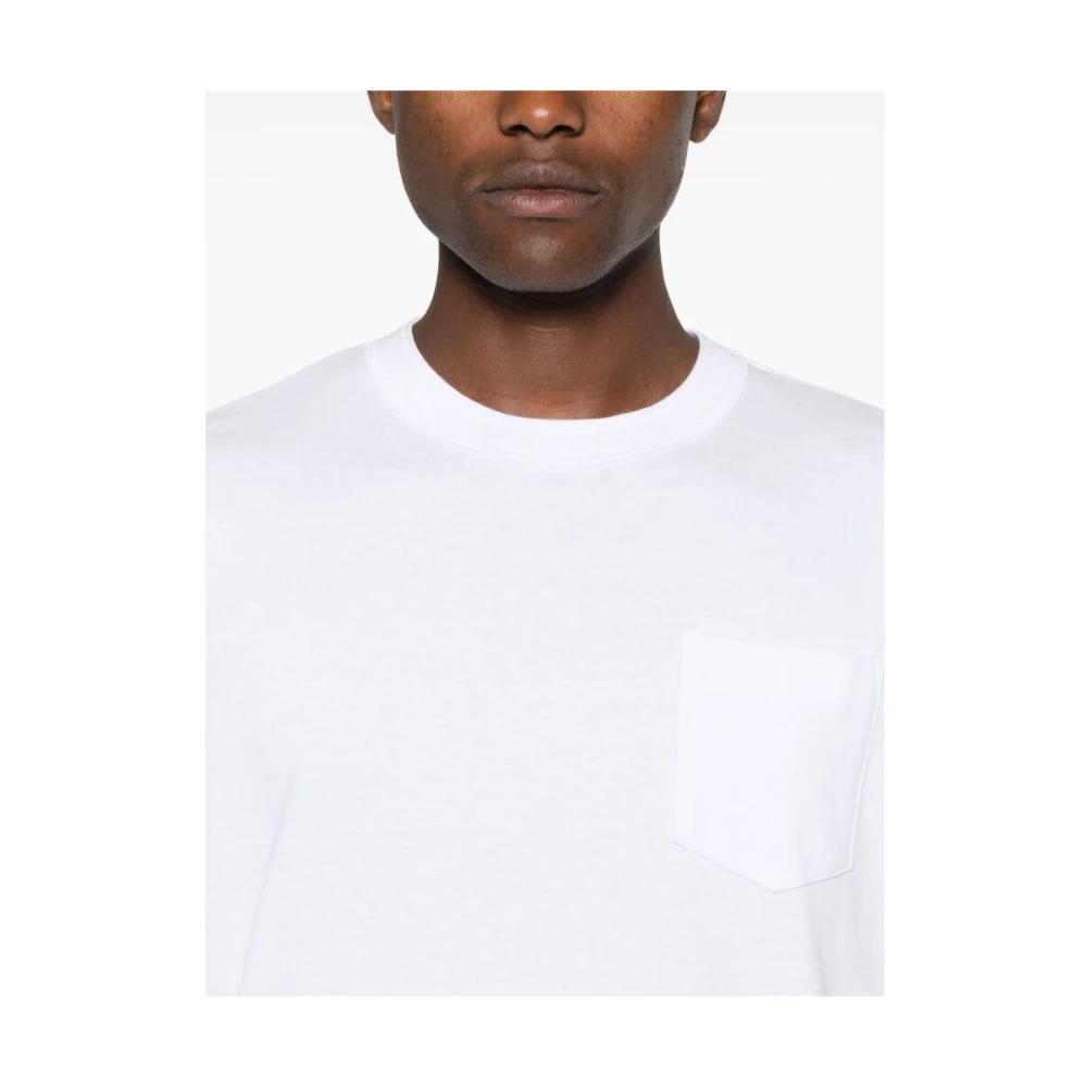 Sacai Witte Katoenen Crew Neck T-shirt White Heren
