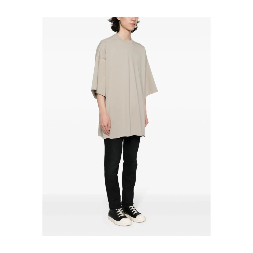 Rick Owens Tommy T Oversized Grijs T-shirt Gray Heren