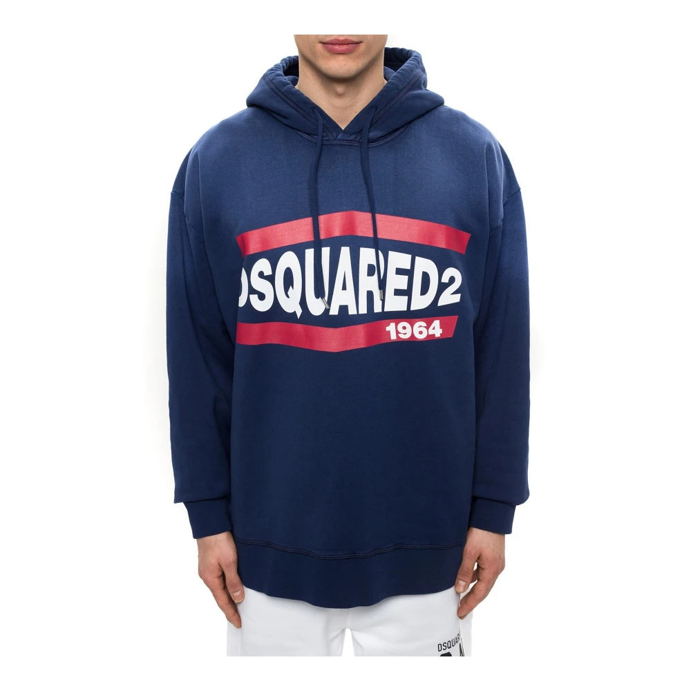 Dsquared2 Men's Blue Comfortable Cotton Hoodie - Hoodies - M - Sweatshirts & Hoodies