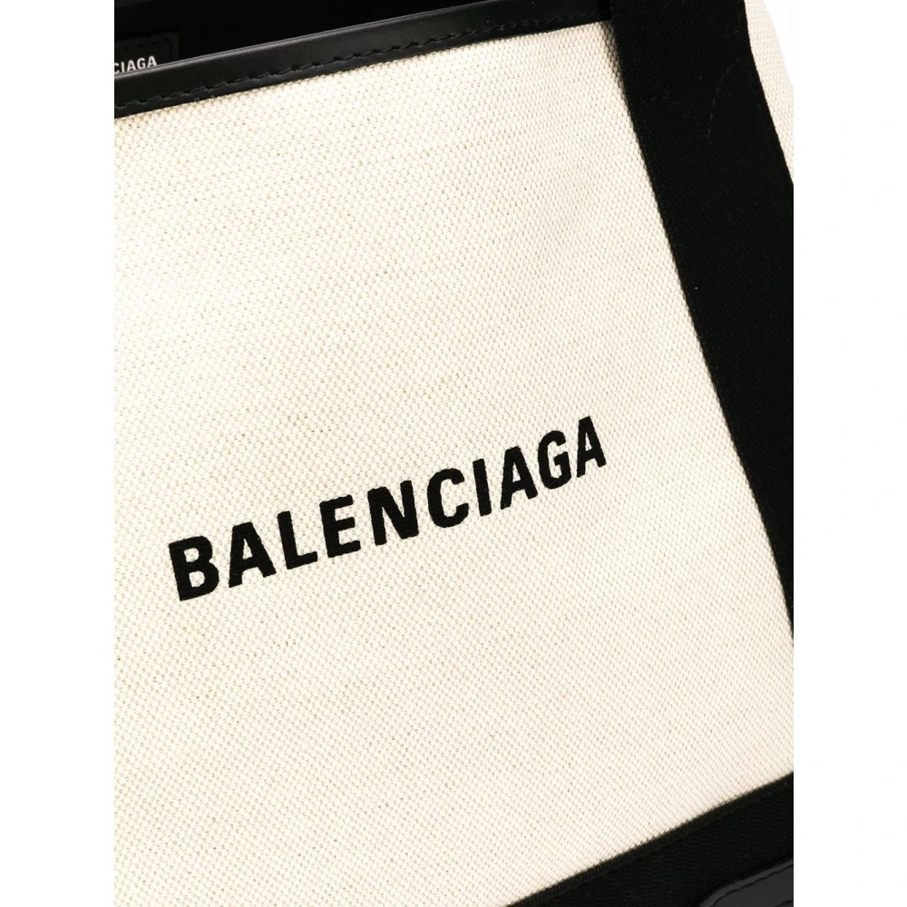 Balenciaga Compacte Cabas S Tote Wit Marineblauw White Dames