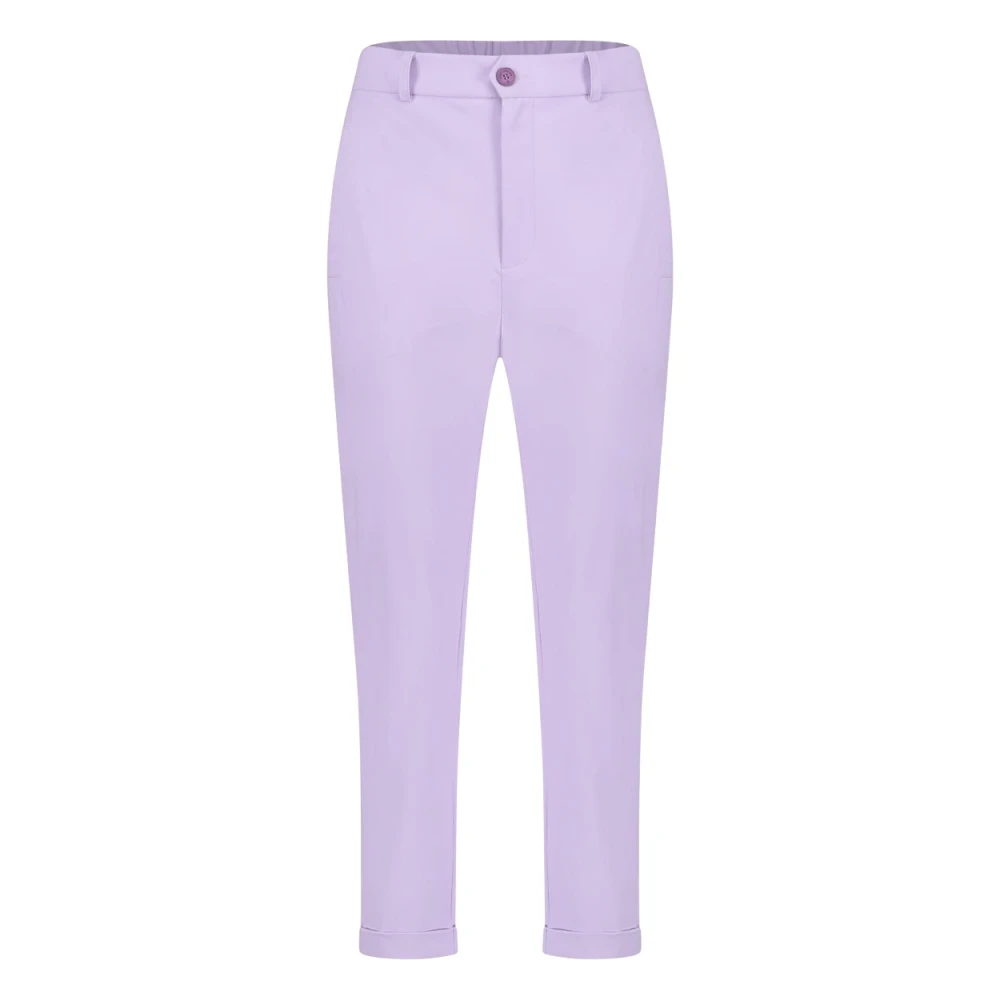 Jane Lushka Chino Style Cropped Pants | Lila Purple Dames