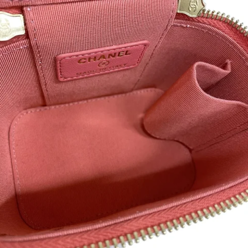 Chanel Vintage Pre-owned Leather shoppers Pink Dames