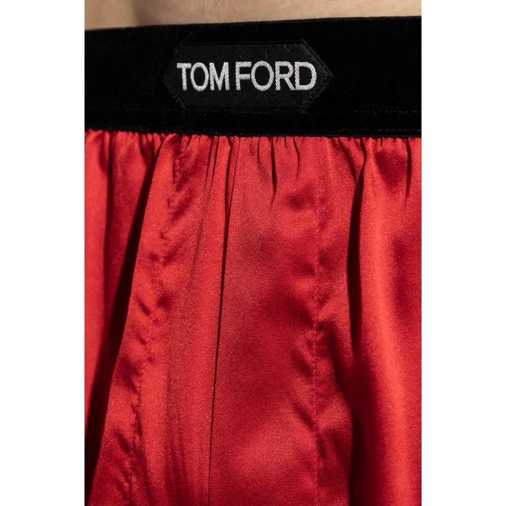 Tom Ford Zijden lingerie shorts Red Heren