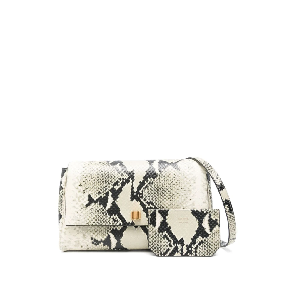 Khaite Python Print Schoudertas Beige Dames
