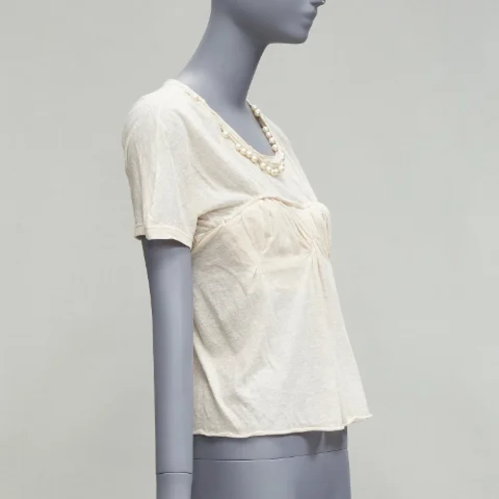 Louis Vuitton Vintage Pre-owned Cotton tops Beige Dames