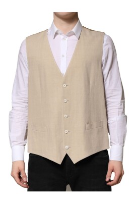 beige-linen-formal-dress-vest