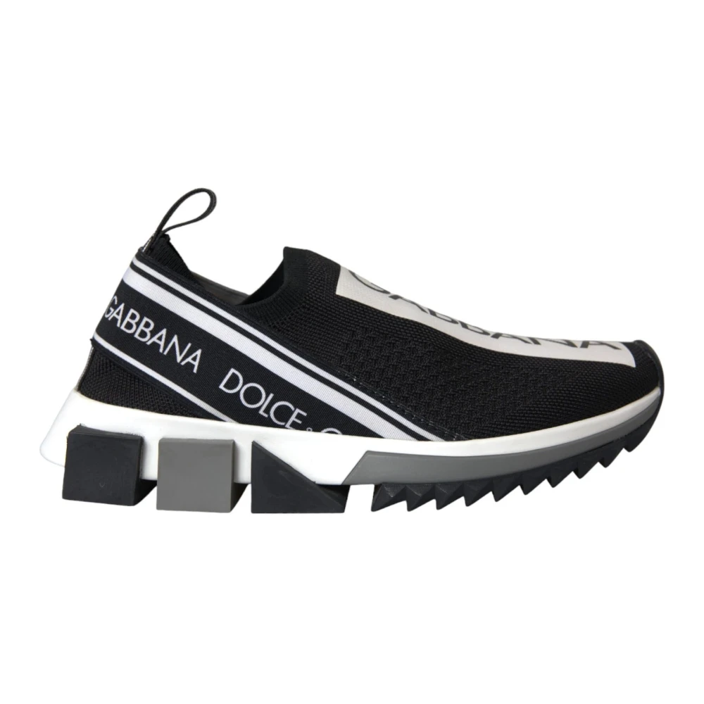 Dolce & Gabbana Black Slip-On Trainers Sorrento Style - Female - Sneakers - Black - 6 1/2 Uk - Shoes - Image 3