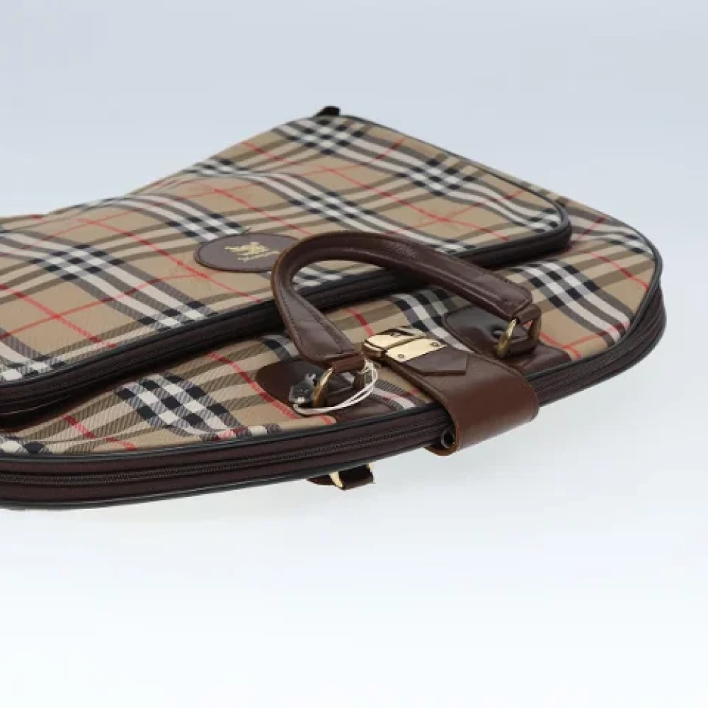 Burberry Vintage Pre-owned Canvas travel-bags Beige Dames