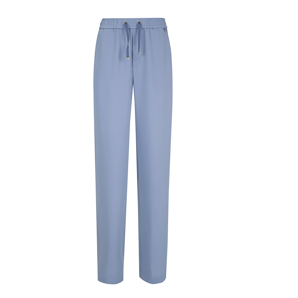 Herno Vrouw Blauw Broeken Dames, M, Polyester, Rechte Broek