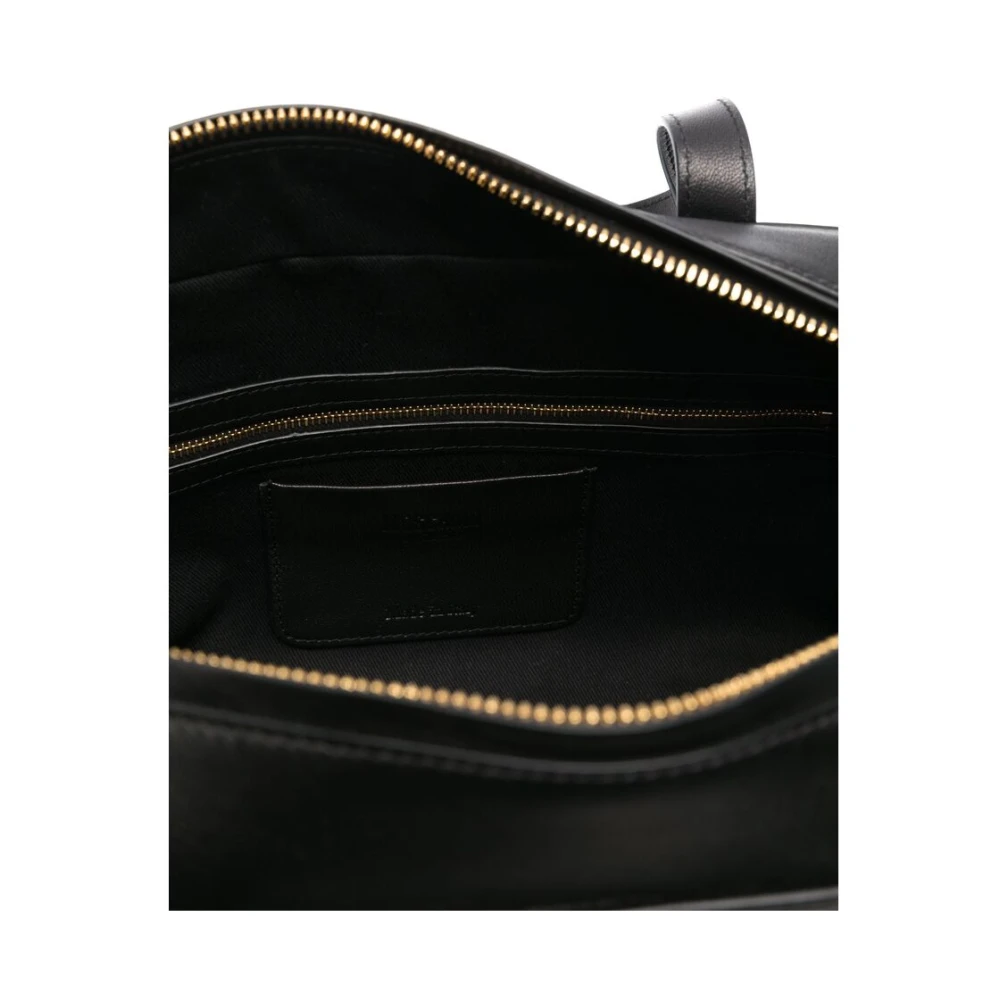 Moschino Zwarte Tweewegrits Handtas Black Dames