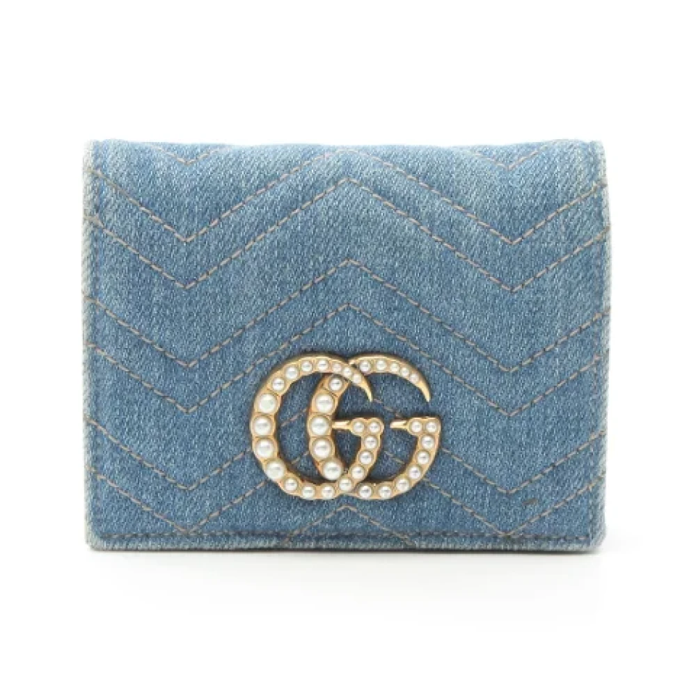 Gucci Vintage Pre-owned Denim wallets Blue Dames