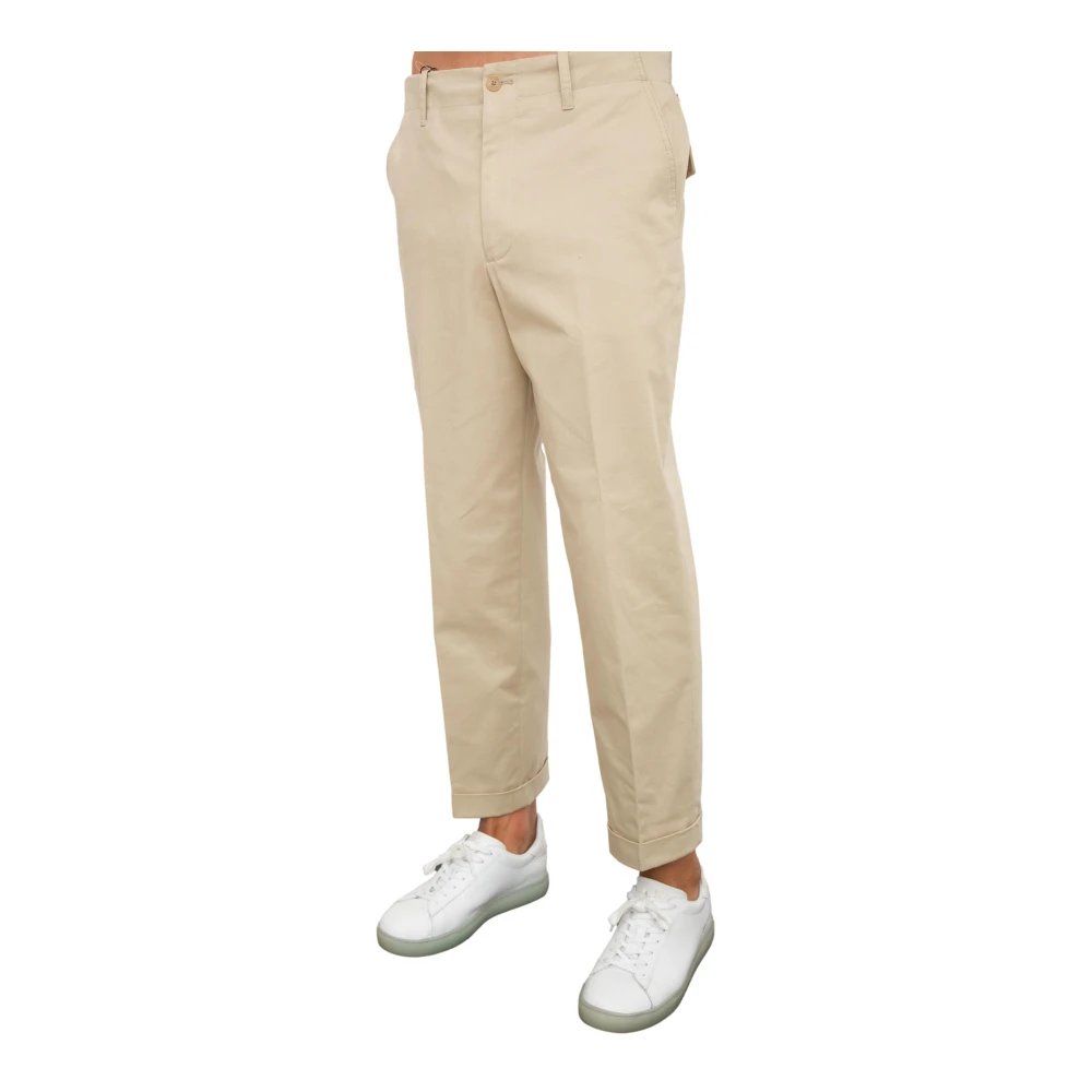 ETRO Beige Broek met Omslagtaille Beige Heren