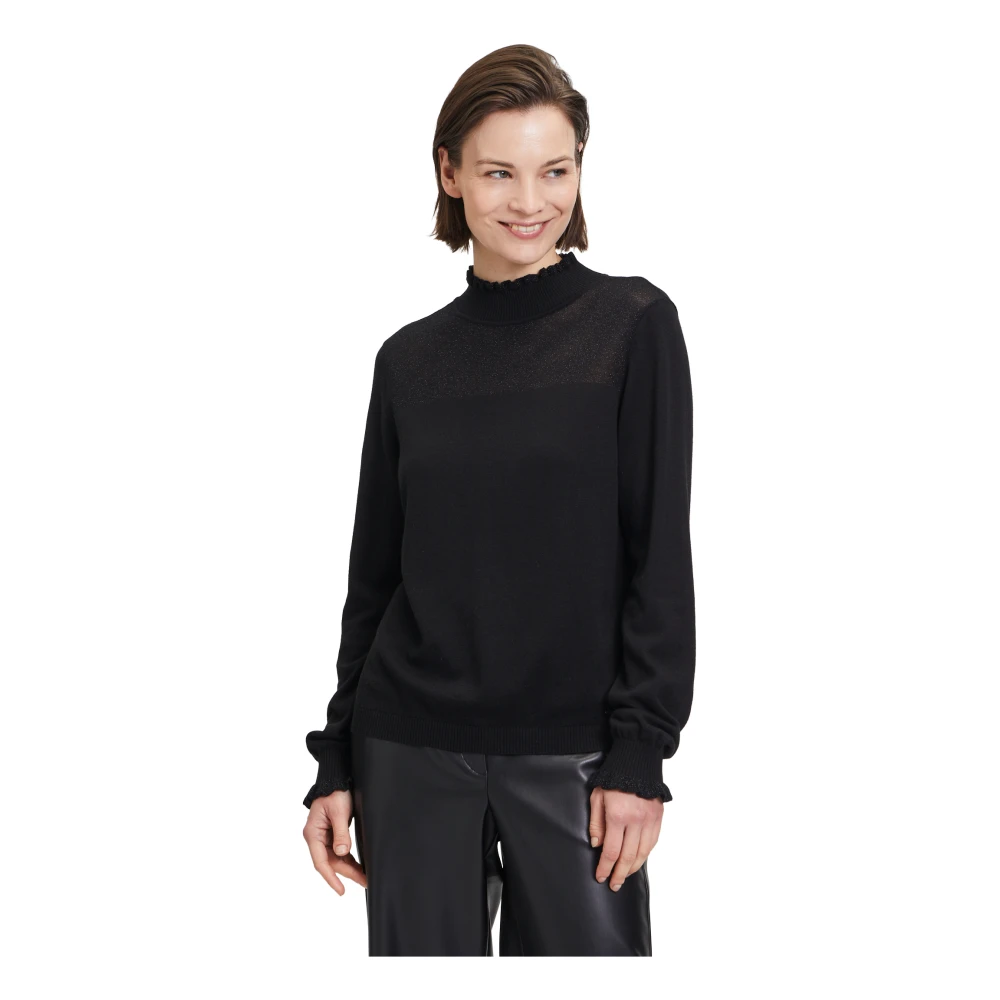 Betty & Co Gebreide trui met Lurex-draad Black Dames