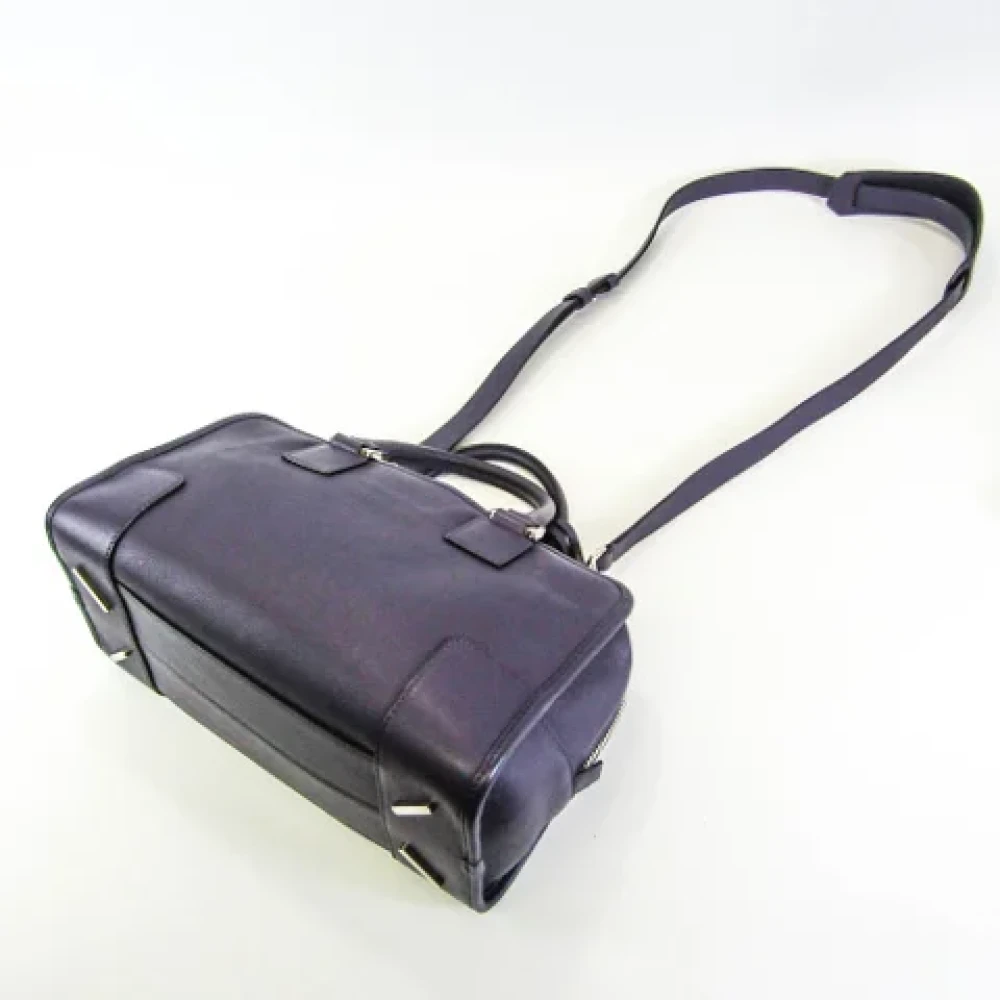 Loewe Pre-owned Leather handbags Purple Dames