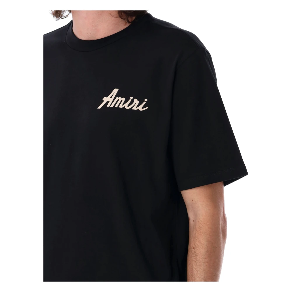 Amiri Zwarte City T-shirt met Logo Black Heren