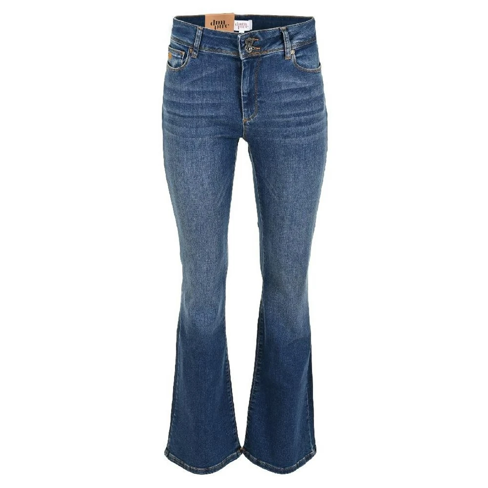 DNM Pure Mid Blue Flare Jeans Blue Dames