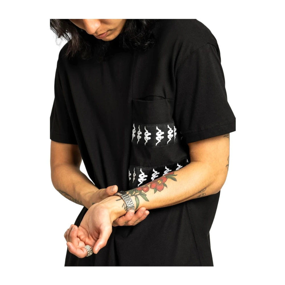 Kappa Korte Mouw T-shirt Black Heren