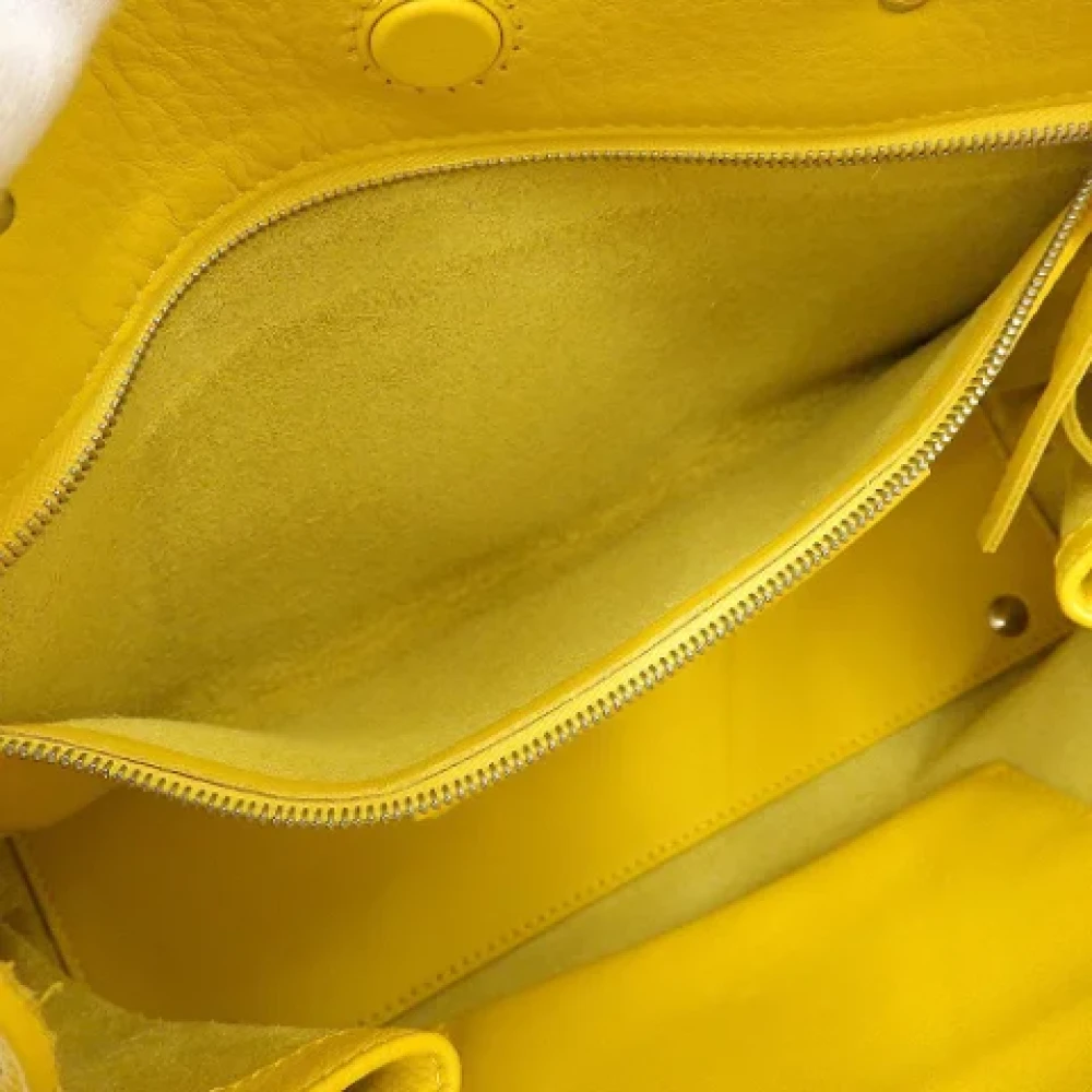 Balenciaga Vintage Pre-owned Leather handbags Yellow Dames