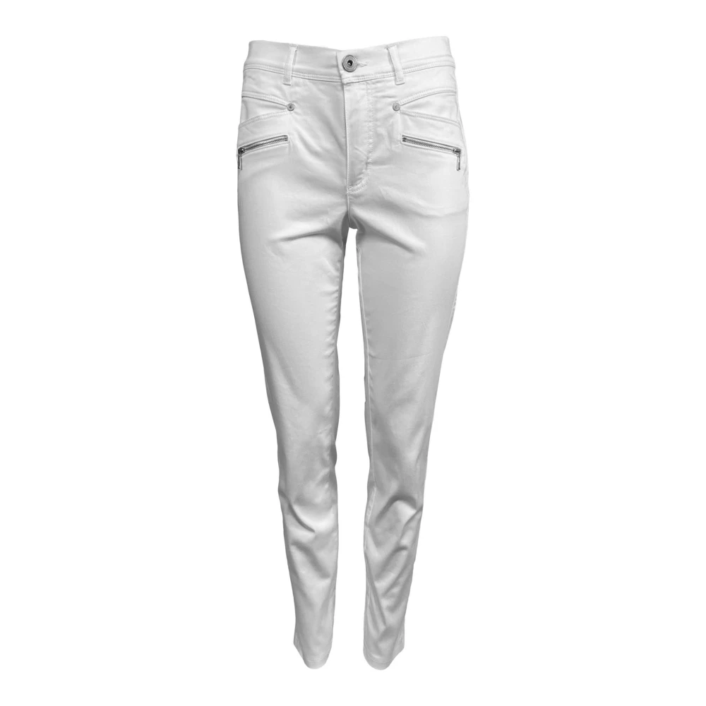 2-Biz Smalle Broek Donkerblauw White Dames