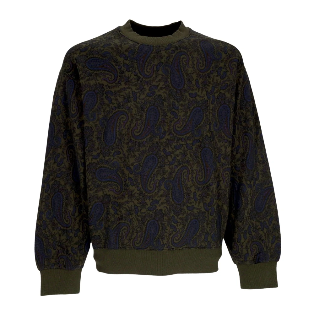 Carhartt WIP Paisley Print Sweater Zachte Pasvorm Green Heren