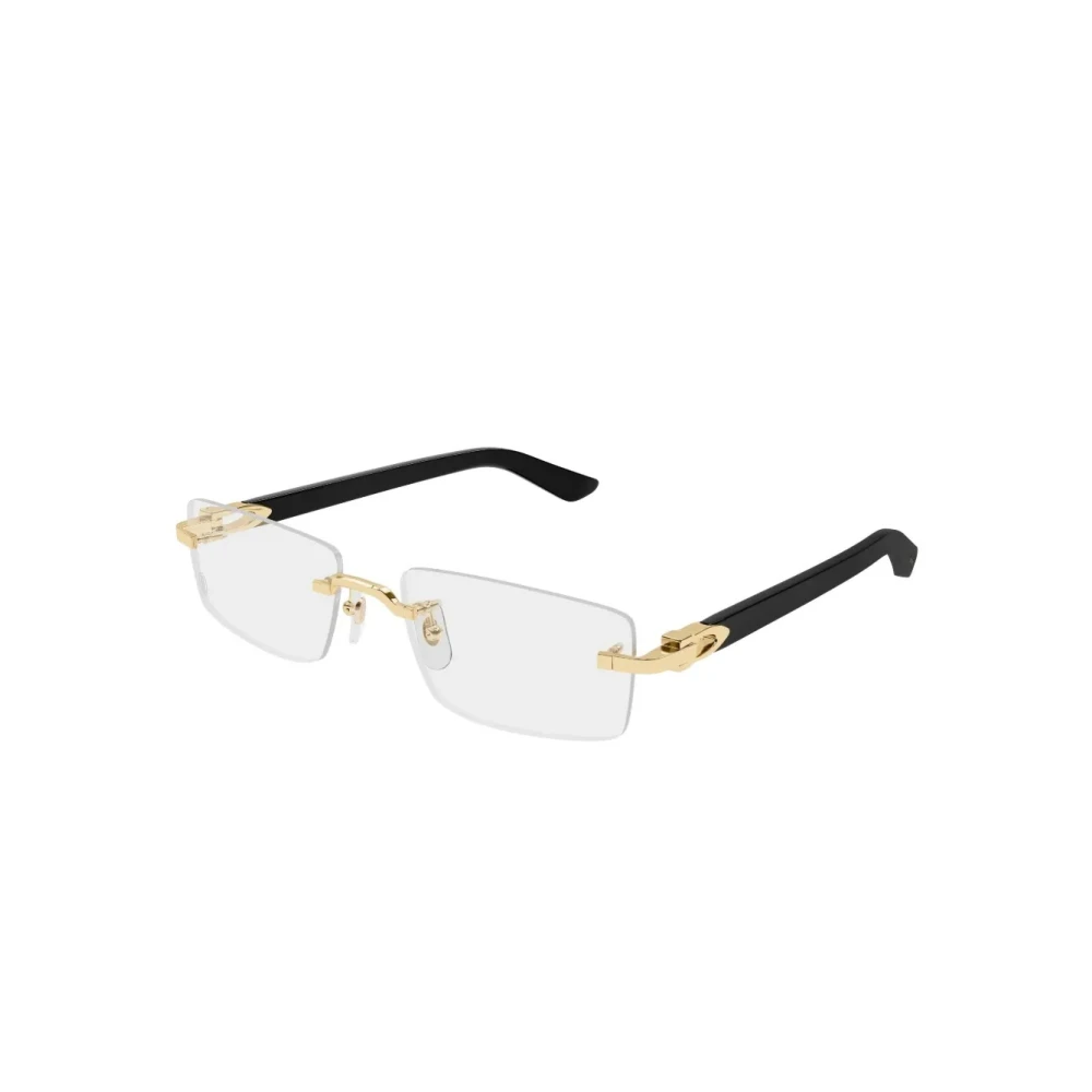 Cartier Men's Yellow Glasses, 58 Mm, Rectangle Eyeglasses