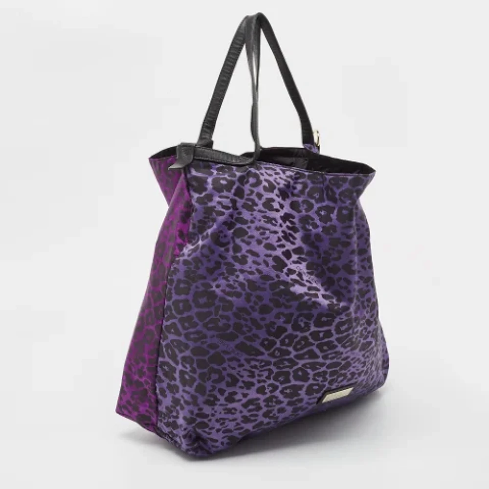 Jimmy Choo Pre-owned Leather totes Purple Dames