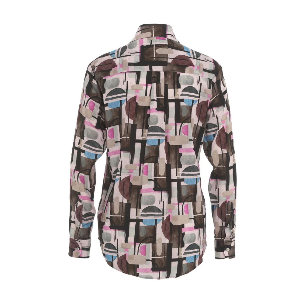 Himon's Retro Print Multi-gekleurde Blouse Multicolor Dames