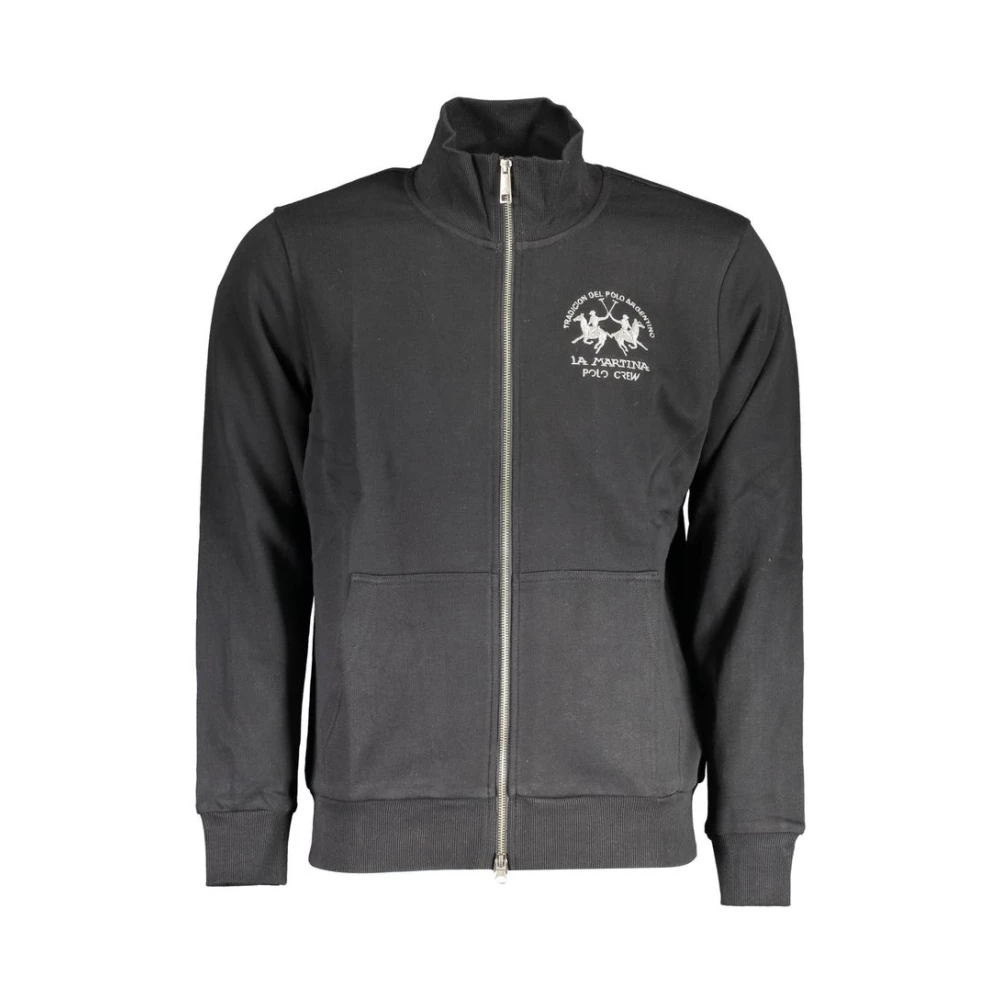 La Martina , Zip-Throughs, Male, Black, Xl, Zip-Through Sweatshirt