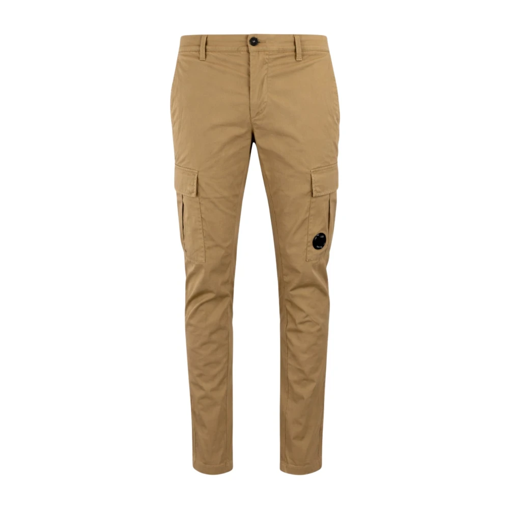 C.p. Company Men's Beige Slim-Fit Trousers, S, Slim-Fit Trousers